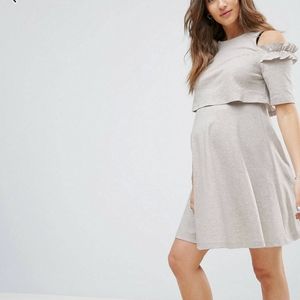 Asos cold shoulder maternity/nursing dress